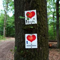 Wegbeschilderung entlang der Strecke