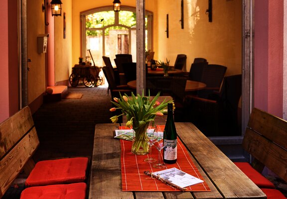 Essen im Weingut