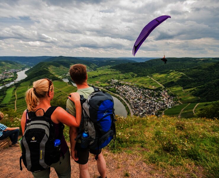 Moselsteig am Calmont Gipfelkreuz Region Cochem