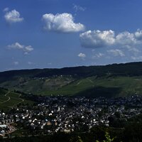 Ausblick von der Schutzütte auf Bernkastel-Kues