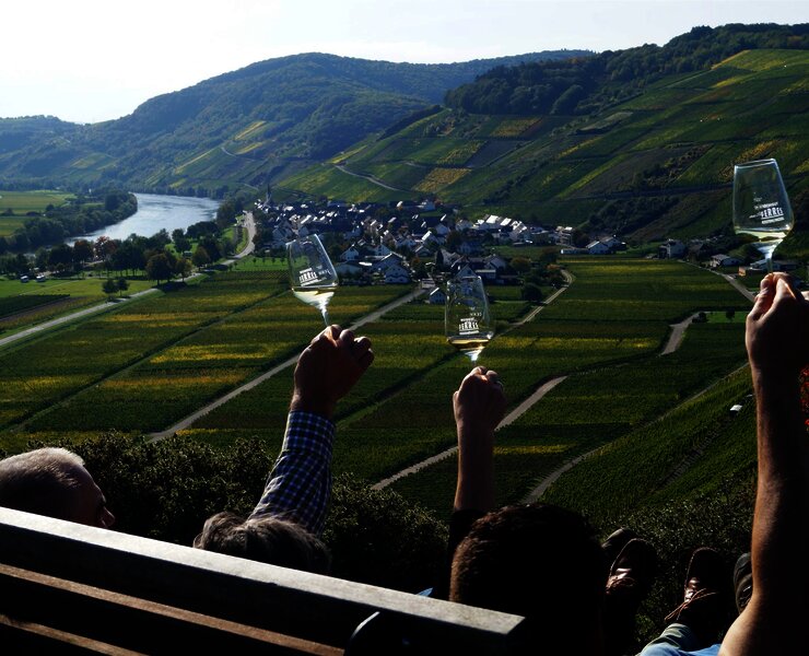 Blick auf das Weindorf Kesten