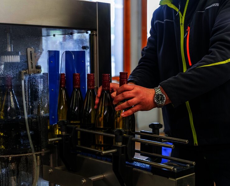 Arbeit im Weinkeller