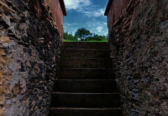 Treppe in den Garten