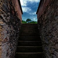 Treppe in den Garten