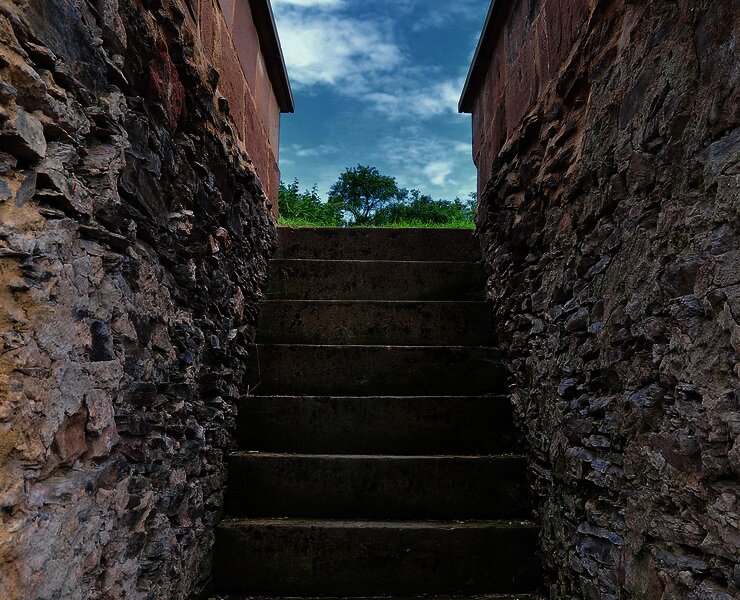 Treppe in den Garten