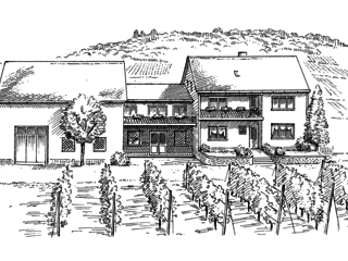 Zeichnung Ansicht Weingut