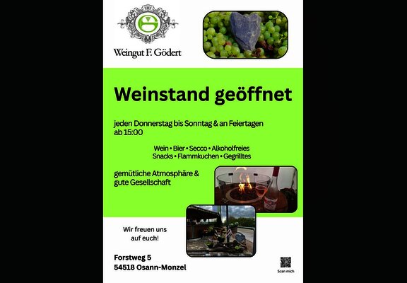 Plakat Weinstand F. Gödert