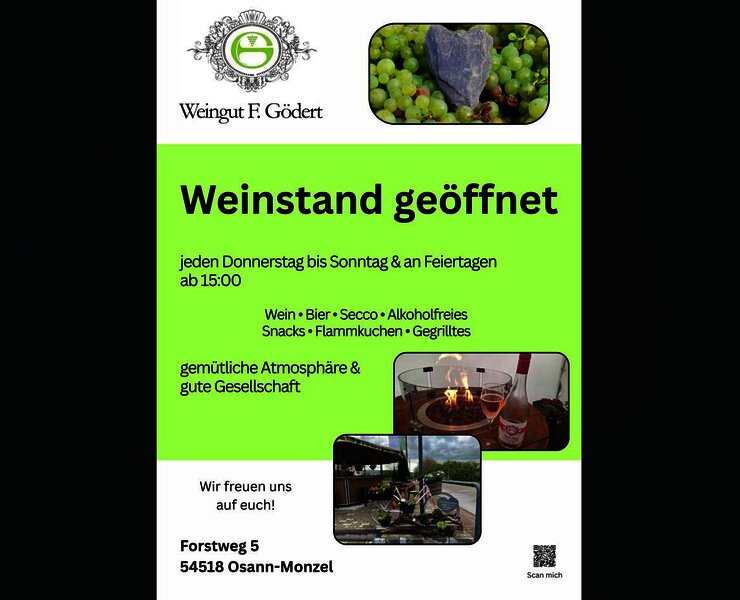 Plakat Weinstand F. Gödert