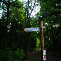 Wegweiser entlang der Strecke