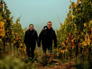 Weingut Schwaab und Sohn im Weinberg