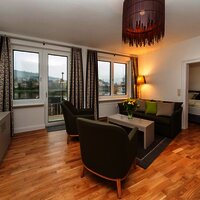 Villa Mosella 3 Wohnzimmer mit Balkon