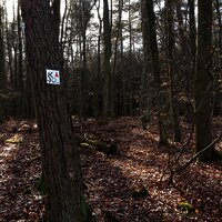 Weglogo entlang der Strecke