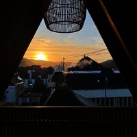 Abendstimmung auf dem Balkon