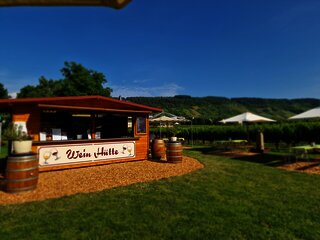 Weinhütte am Moselradweg in Wintrich