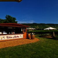 Weinhütte am Moselradweg in Wintrich