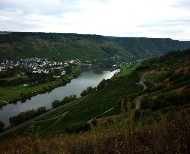 Die Staustufe und der Ort Wintrich