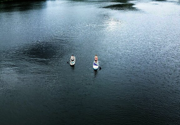 Kanu fahren an der Mosel
