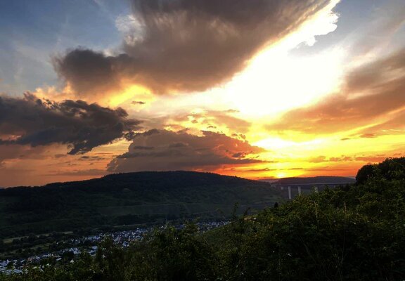 Sonnenuntergang über Zeltingen