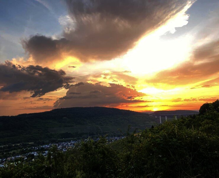 Sonnenuntergang über Zeltingen