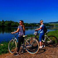 Rad_Person_Sommer_Wiese_Mosel_Lieser ©Wein- und Fe
