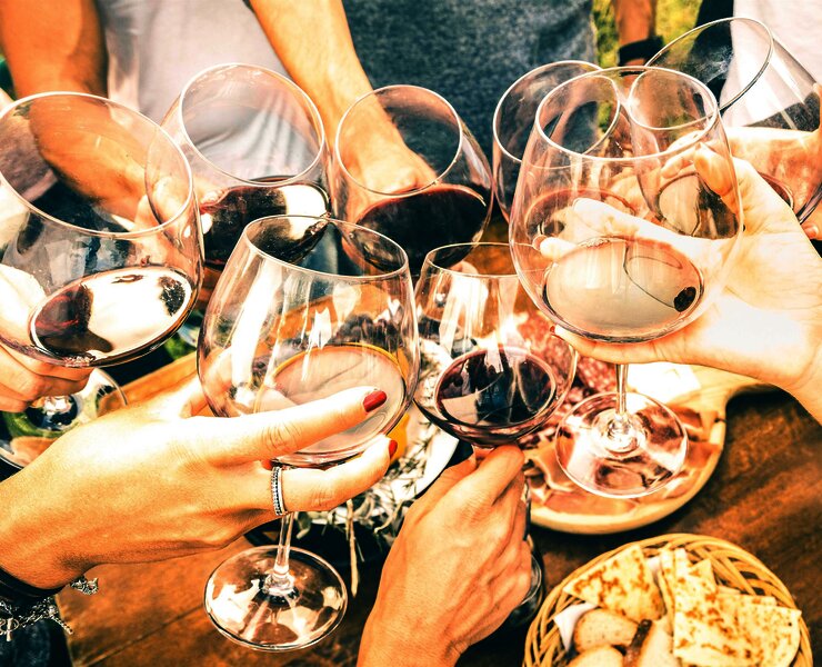 Weine und Feiern
