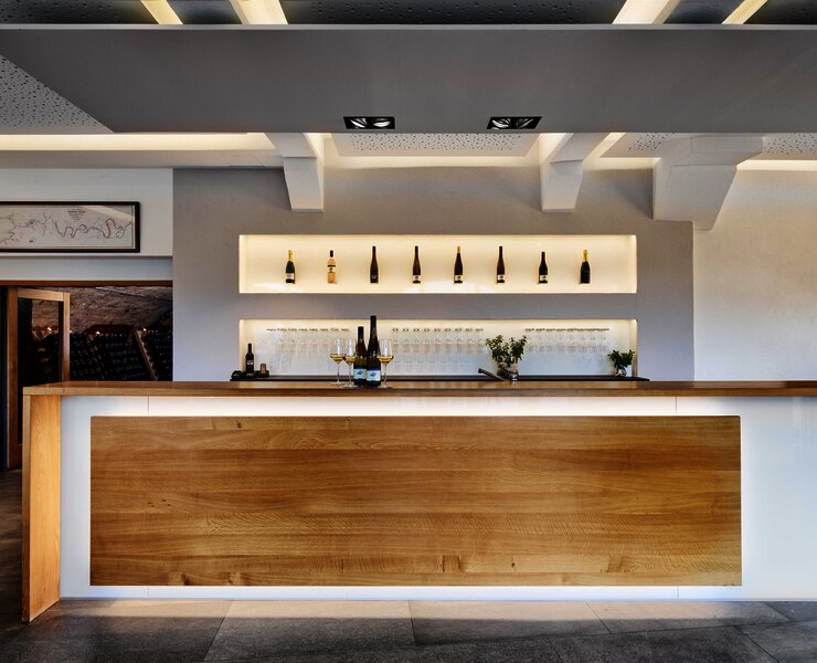 Theke in der Vinothek