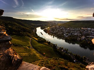 Aussicht von der Burg Landshut auf die Mosel