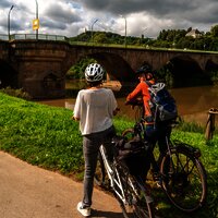 Römerbrücke am Zurlaubener Moselufer