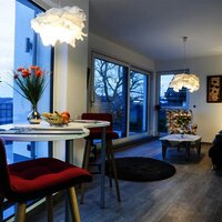 Blick in den Wohnbereich Fewo Loreleyblick