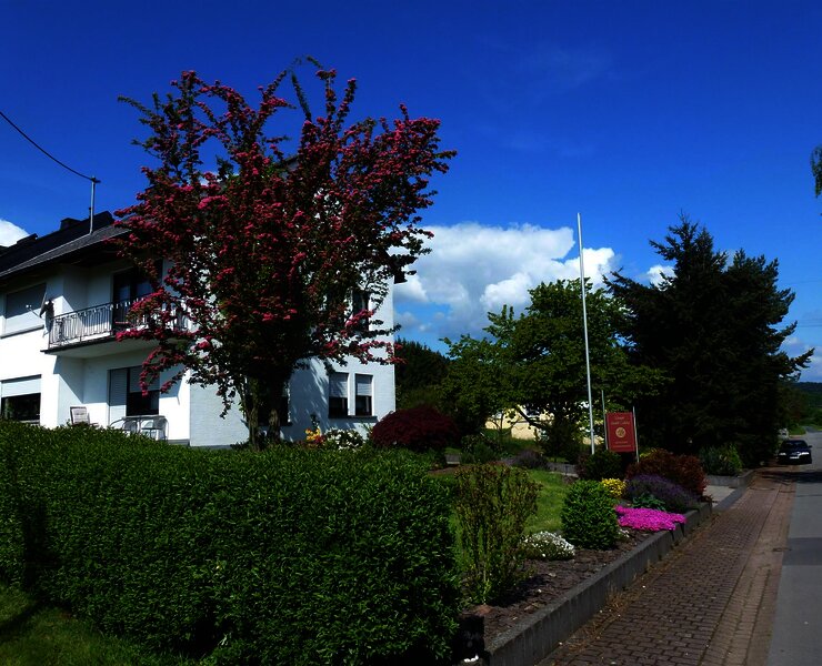 Von Straße aus, noch ein paar Meter bis in den Hof