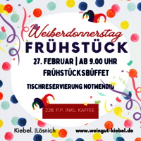Weiberdonnersag Frühstück