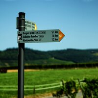 Wegweiser entlang der Strecke