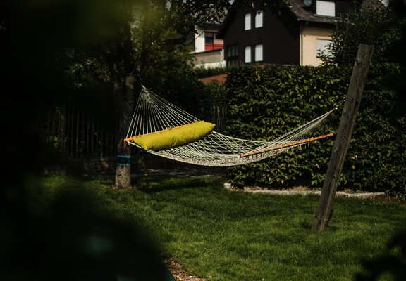 Garten mit Hängematte