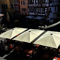 Außenbereich und Sitzplätze Pezzeria Europa