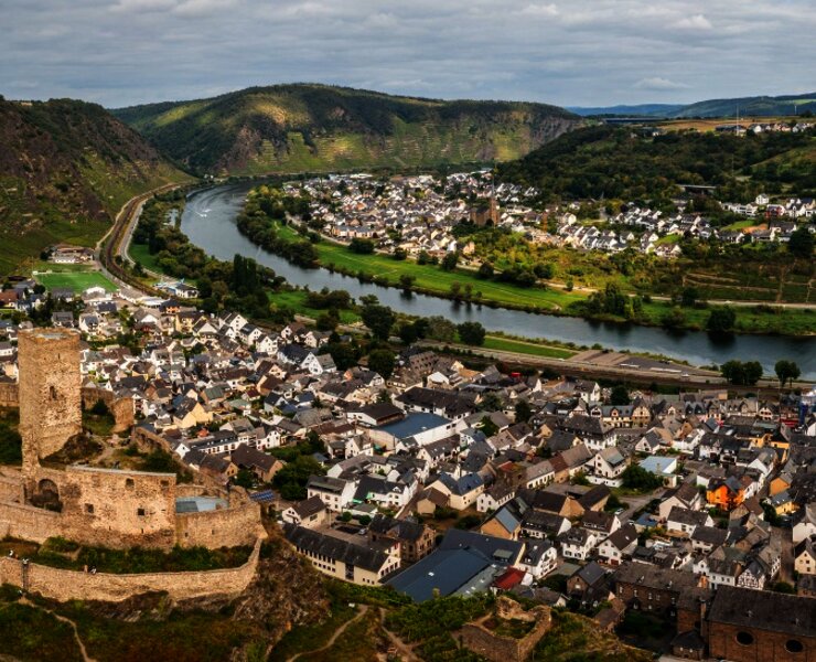 Panorama über Kobern-Gondorf und die Niederburg