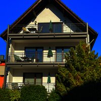 Haus Berghof Ansicht Balkon mit Blick zur Mosel