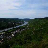 Ausblick auf Graach und die Weinberge