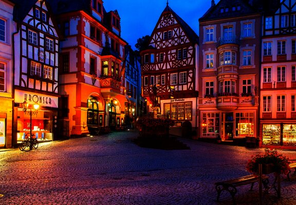 Mittelalterlicher Marktplatz in Bernkastel-Kues