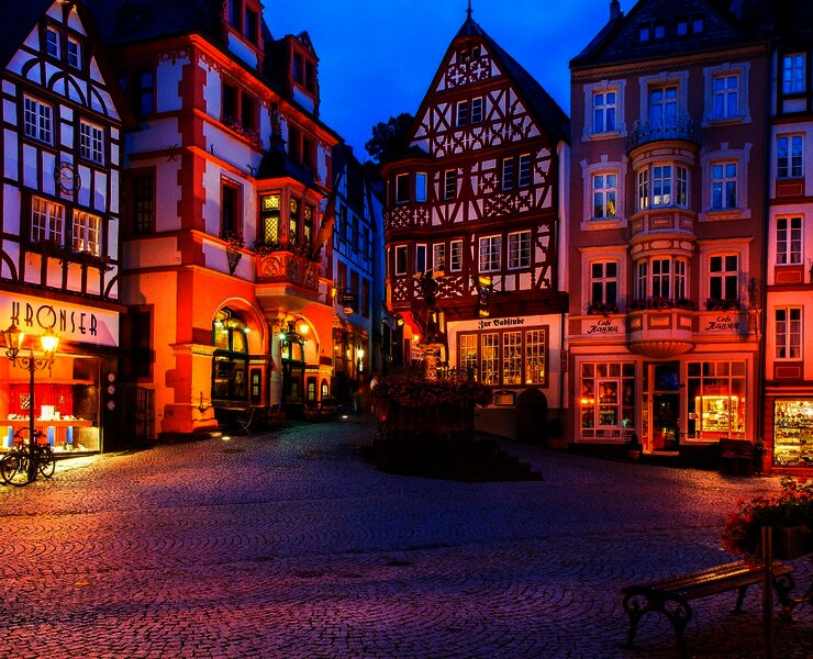 Mittelalterlicher Marktplatz in Bernkastel-Kues
