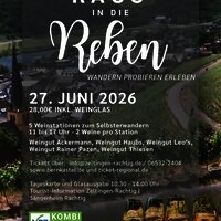 Plakat Raus in die Reben