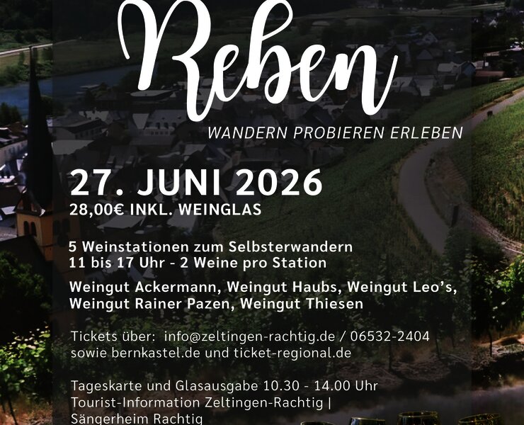 Plakat Raus in die Reben