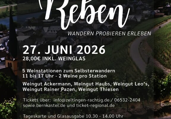 Plakat Raus in die Reben