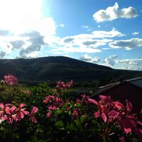 Abendaussicht Wohnraum