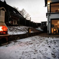 Terrasse mit Grillkamin Fewo Moselsteig