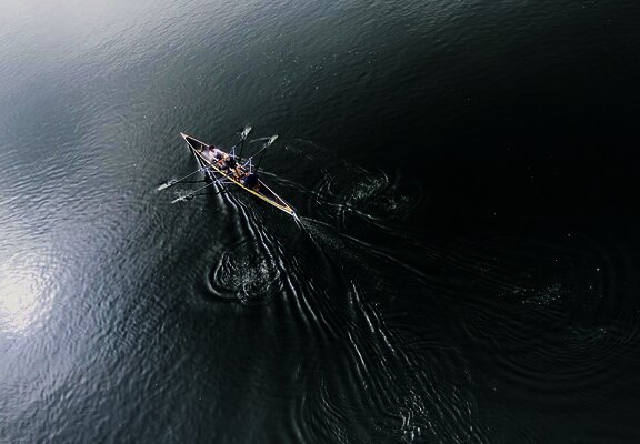 Ruderer auf der Mosel