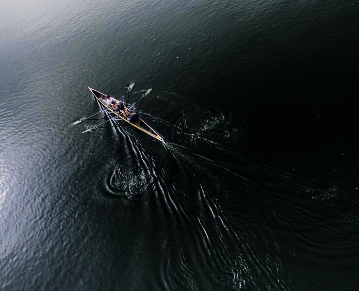 Ruderer auf der Mosel