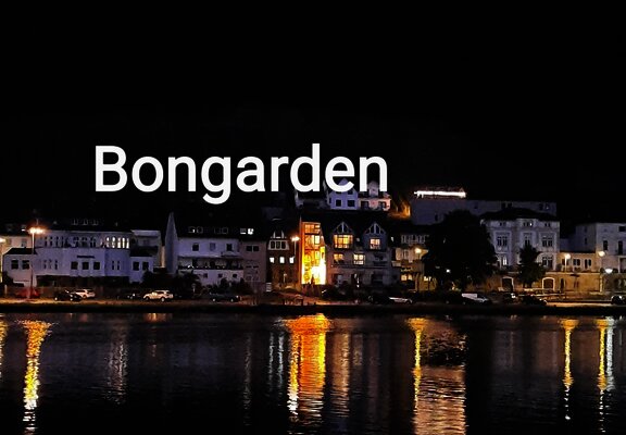 Hausansicht Bonarden bei Nacht