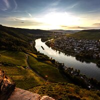 Aussicht von der Burg Landshut auf die Mosel