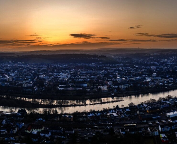 Blick über Trier bei der Mariensäule