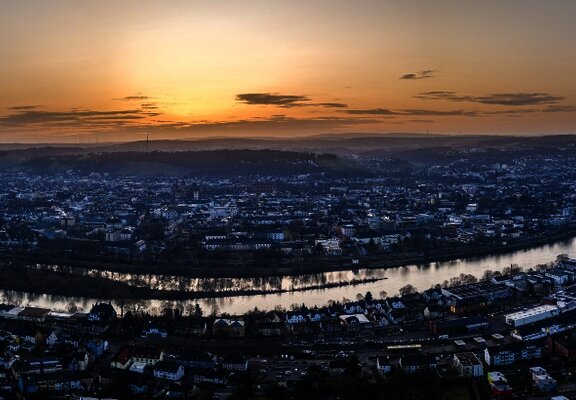 Blick über Trier bei der Mariensäule